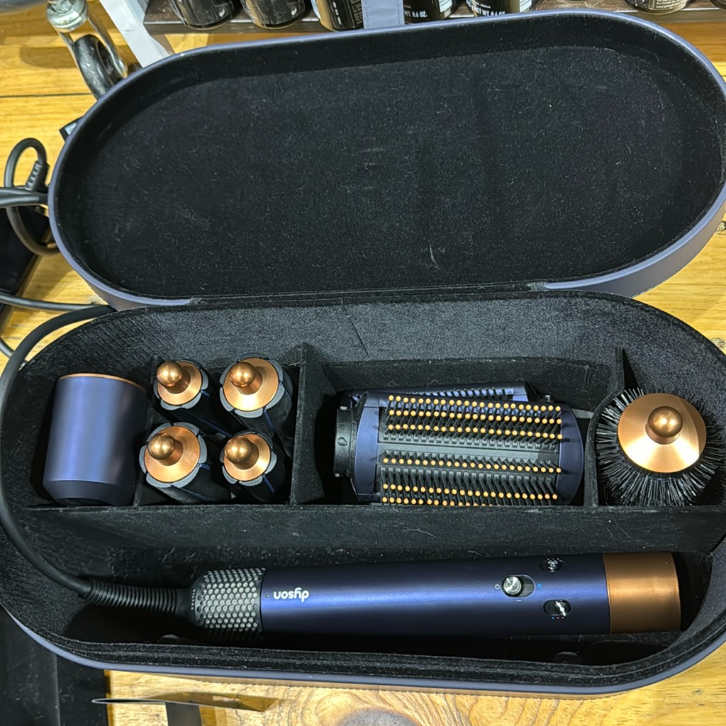 Limited Edition Prussian Blue And Copper Dyson Airwrap Hair Dryer And Curling